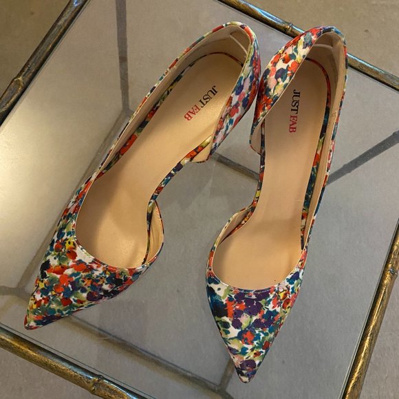 JustFab Shoes Justfab Floral Pumps Poshmark